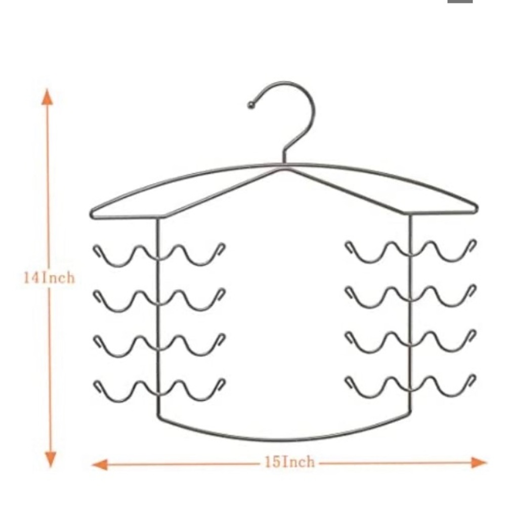 NWOT Pack of six (6) chrome plated hangers